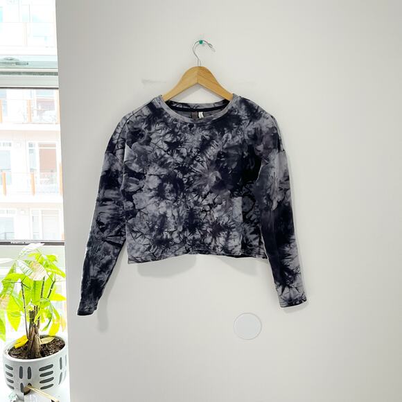 Zella Gray Tie Dye Cropped Sweatshirt Size XS - Picture 1 of 4